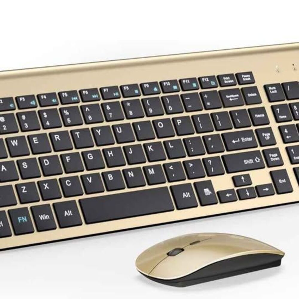 KM9000 Gold Black Keyboard Mouse Combo